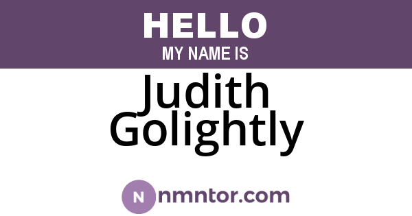 Judith Golightly