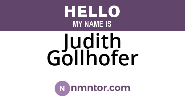Judith Gollhofer