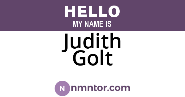 Judith Golt
