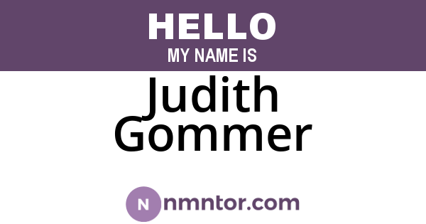 Judith Gommer