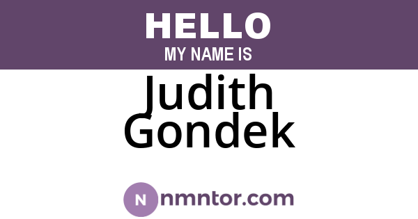Judith Gondek
