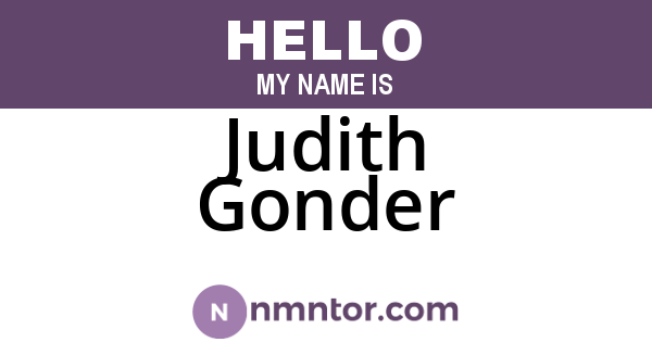 Judith Gonder