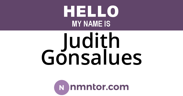 Judith Gonsalues