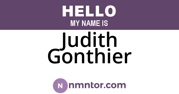 Judith Gonthier
