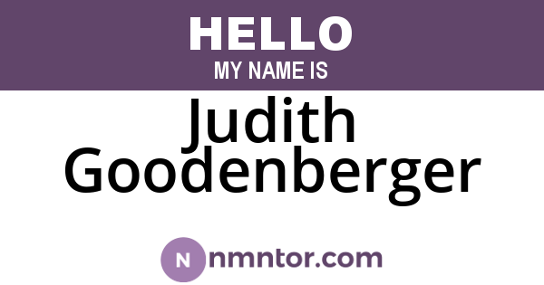 Judith Goodenberger