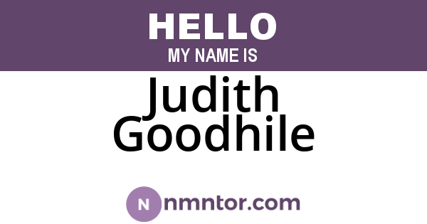 Judith Goodhile
