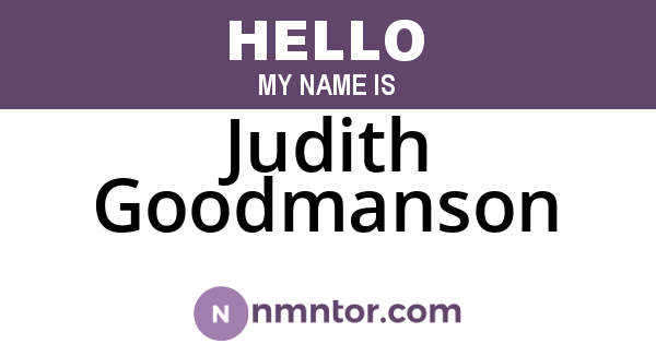 Judith Goodmanson