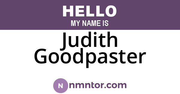 Judith Goodpaster