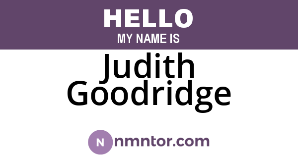 Judith Goodridge