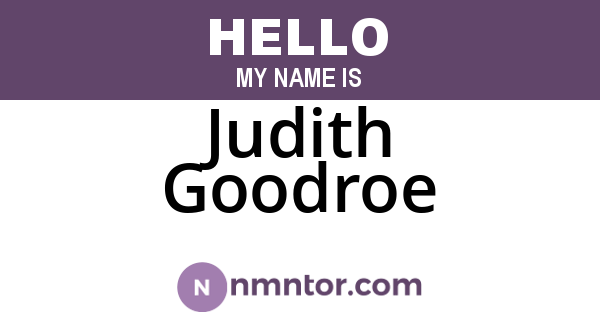 Judith Goodroe