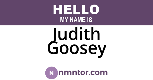 Judith Goosey