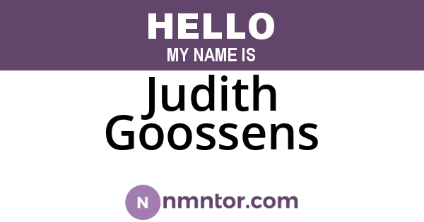Judith Goossens