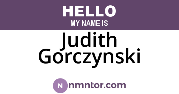 Judith Gorczynski