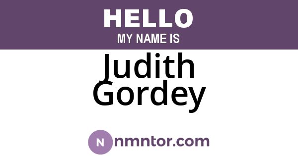Judith Gordey