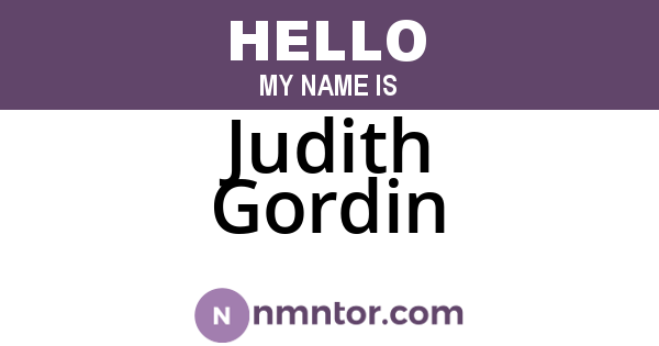 Judith Gordin