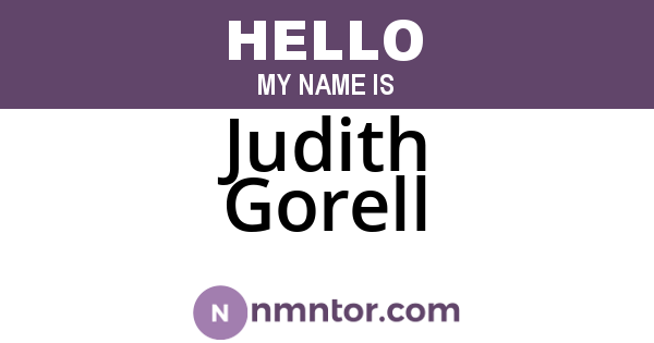 Judith Gorell