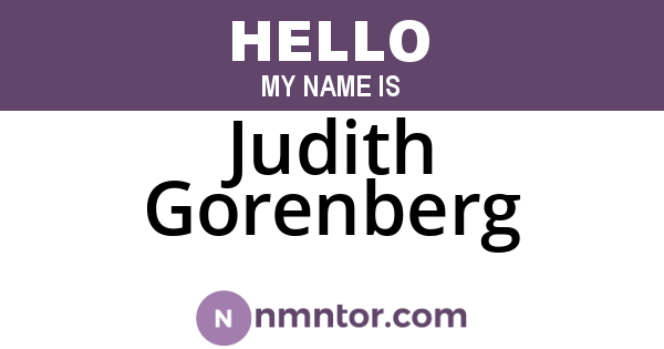 Judith Gorenberg