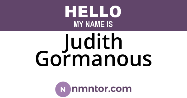 Judith Gormanous