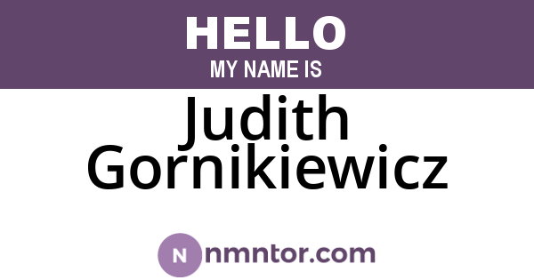 Judith Gornikiewicz