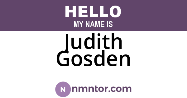Judith Gosden