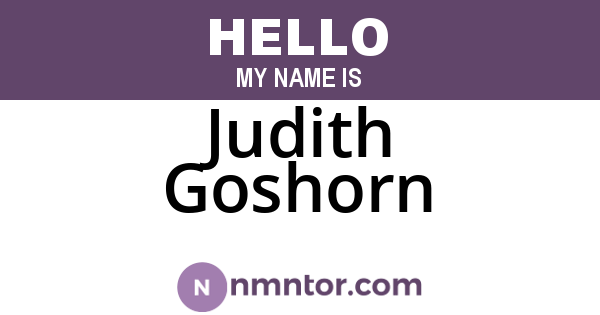 Judith Goshorn