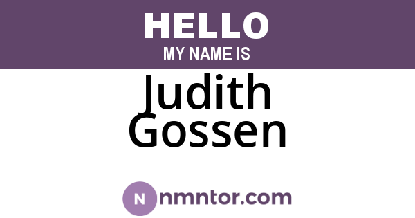 Judith Gossen