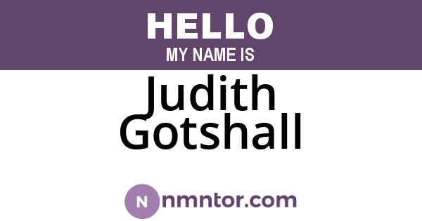 Judith Gotshall