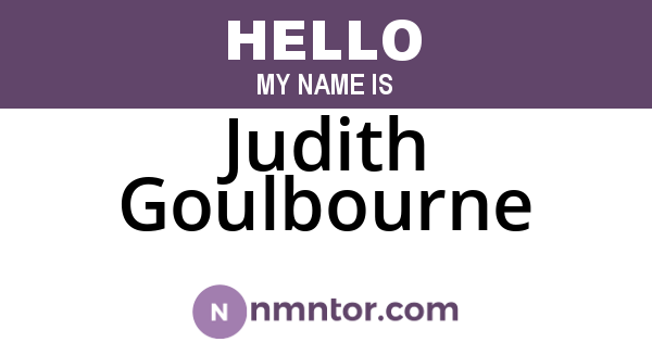Judith Goulbourne