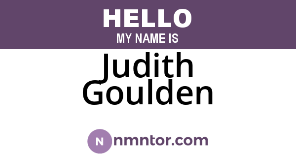 Judith Goulden