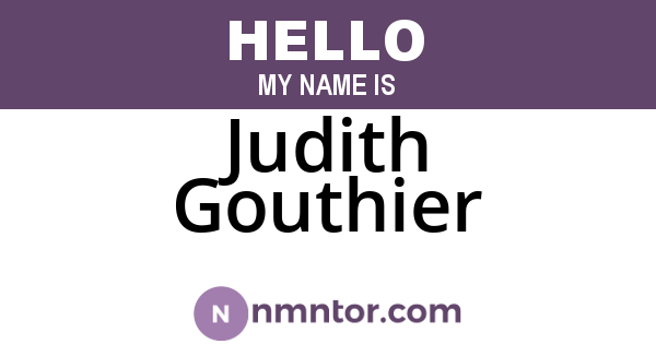 Judith Gouthier