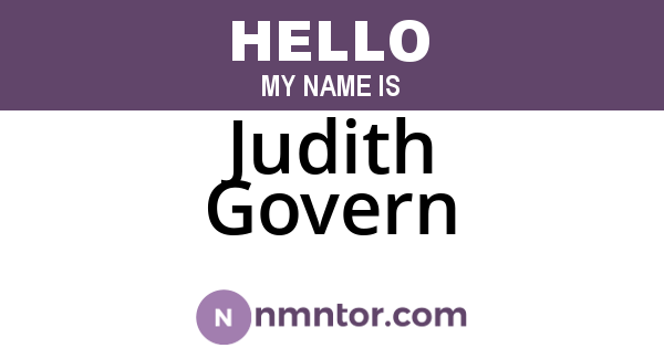 Judith Govern