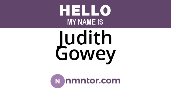 Judith Gowey
