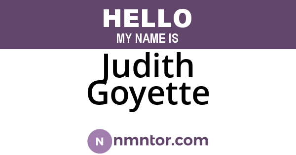 Judith Goyette