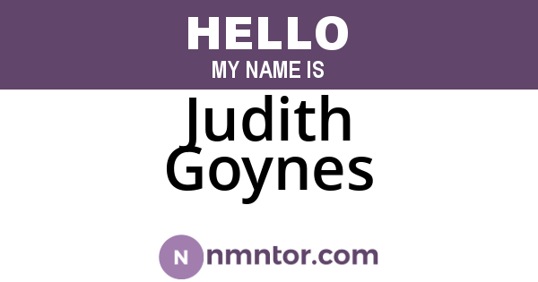Judith Goynes