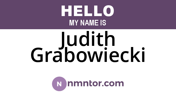 Judith Grabowiecki