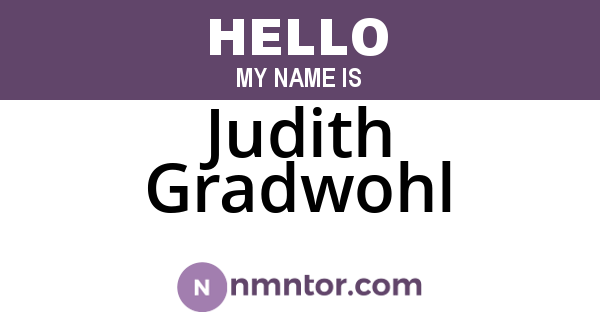 Judith Gradwohl