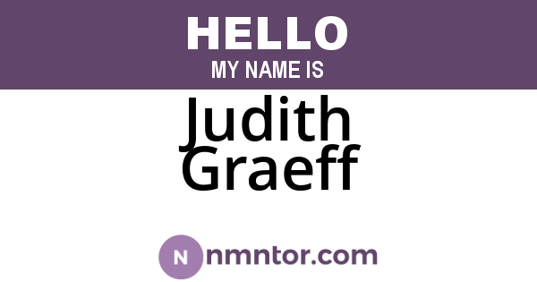 Judith Graeff