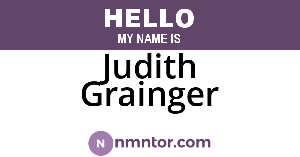 Judith Grainger