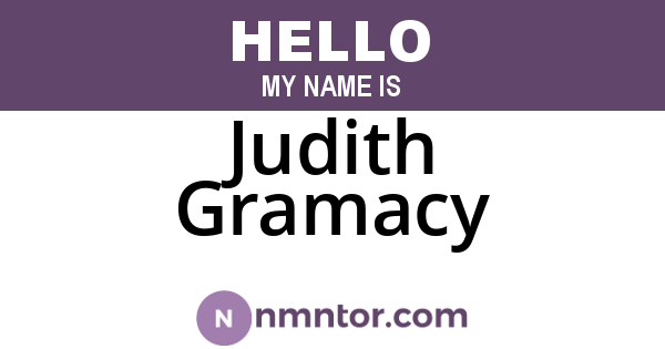 Judith Gramacy