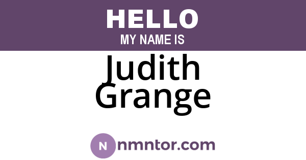 Judith Grange