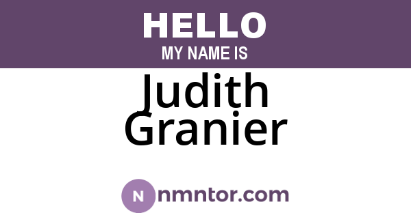 Judith Granier