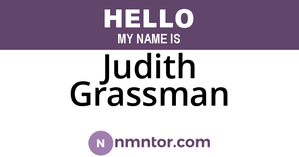 Judith Grassman