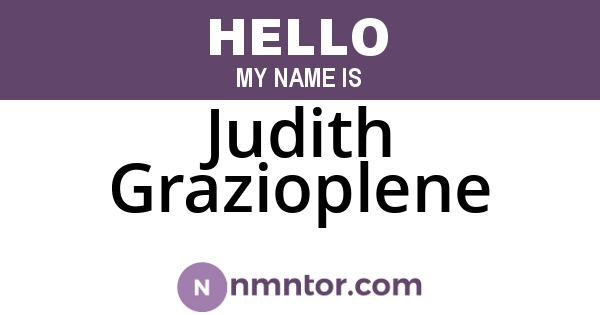 Judith Grazioplene