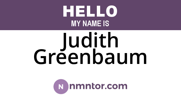 Judith Greenbaum