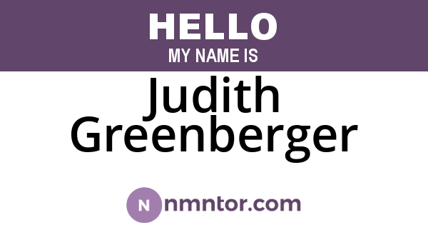 Judith Greenberger