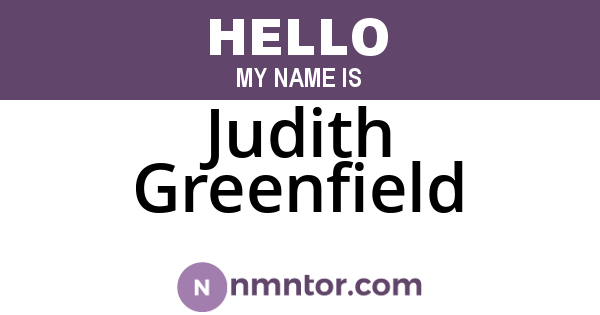 Judith Greenfield