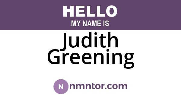 Judith Greening