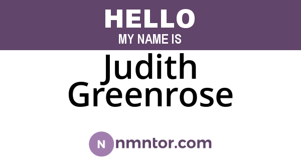 Judith Greenrose