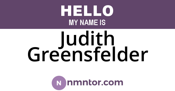 Judith Greensfelder