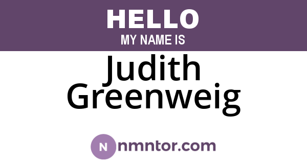 Judith Greenweig